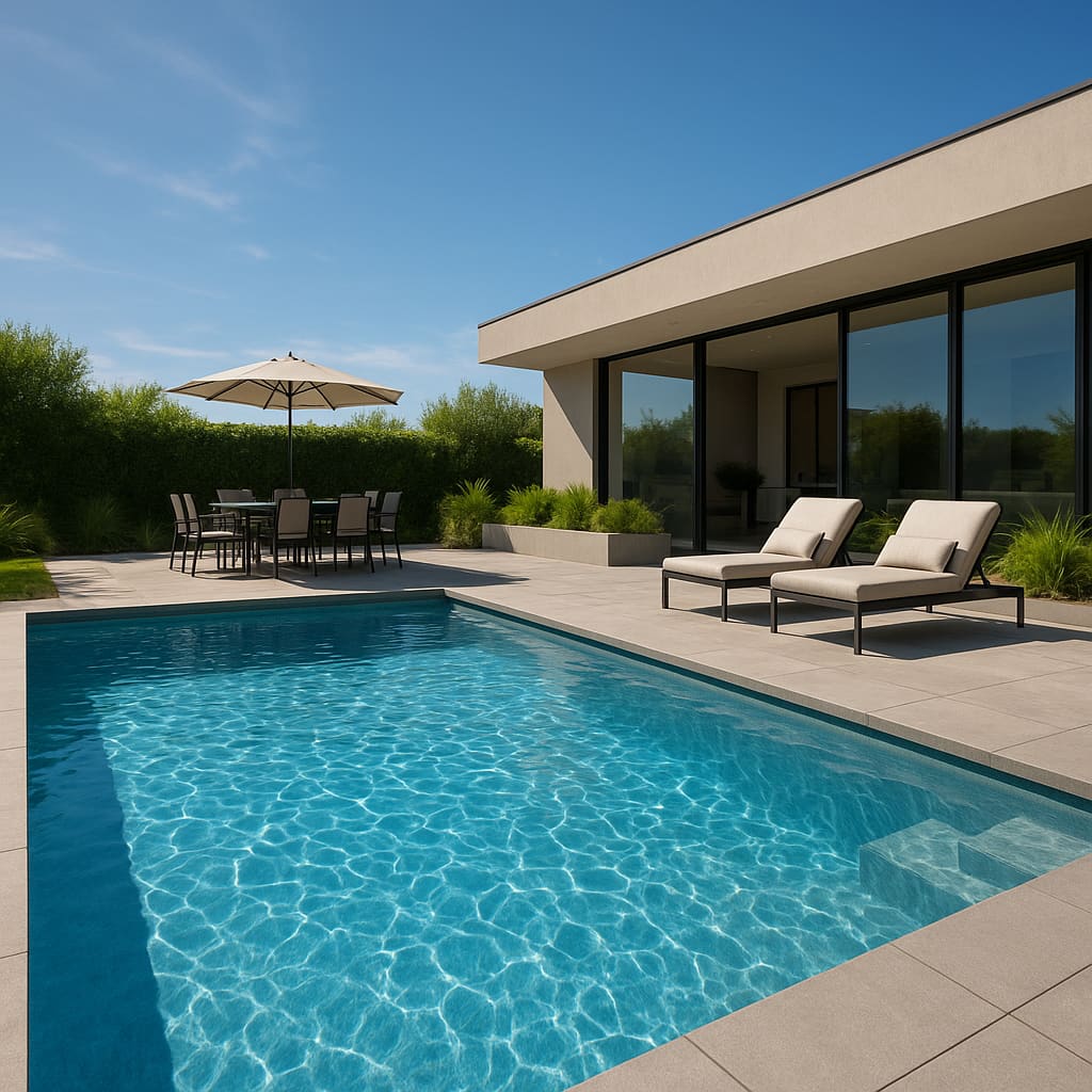 Glänzender Pool in Wien